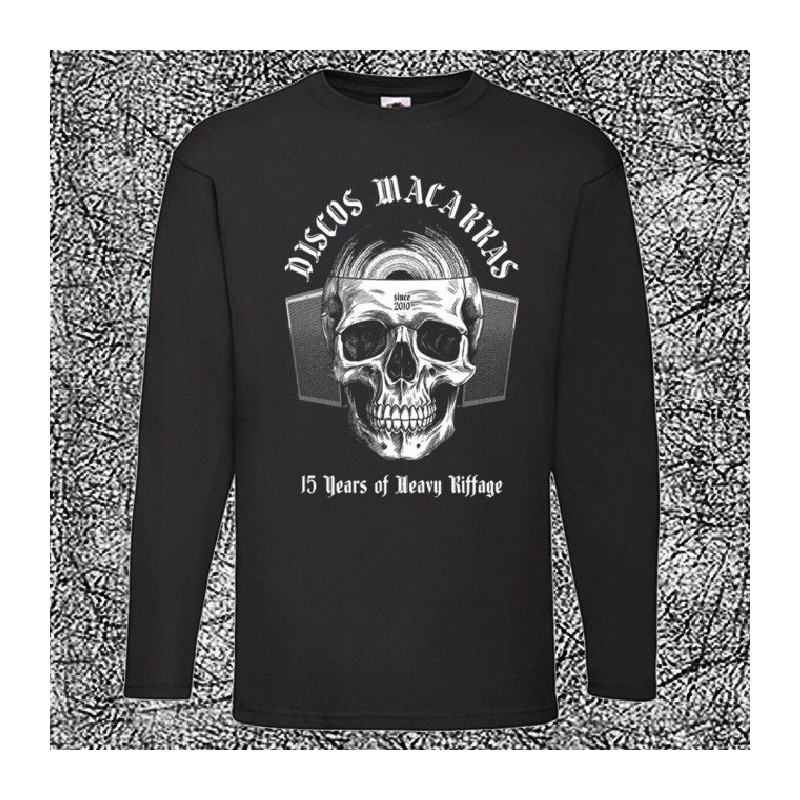 DISCOS MACARRAS - 15 Years of Heavy Riffage - Camiseta Manga Larga.
